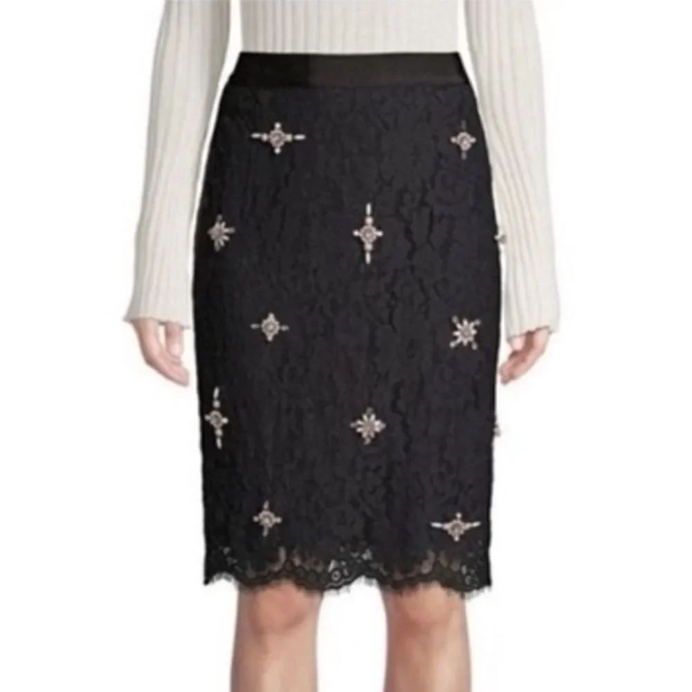 JOIE | Ortally Lace Embellished Pencil Skirt Sz 4